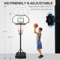 Adjustable Outdoor Basketball Hoop System For Pool Water Sports Portable Game Play Set For Backyard