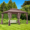 Outdoor 2Tier Vented Canopy Steel Gazebo BBQ Party Tent Shelter Shade Durable Patio Garden Pavilion 1