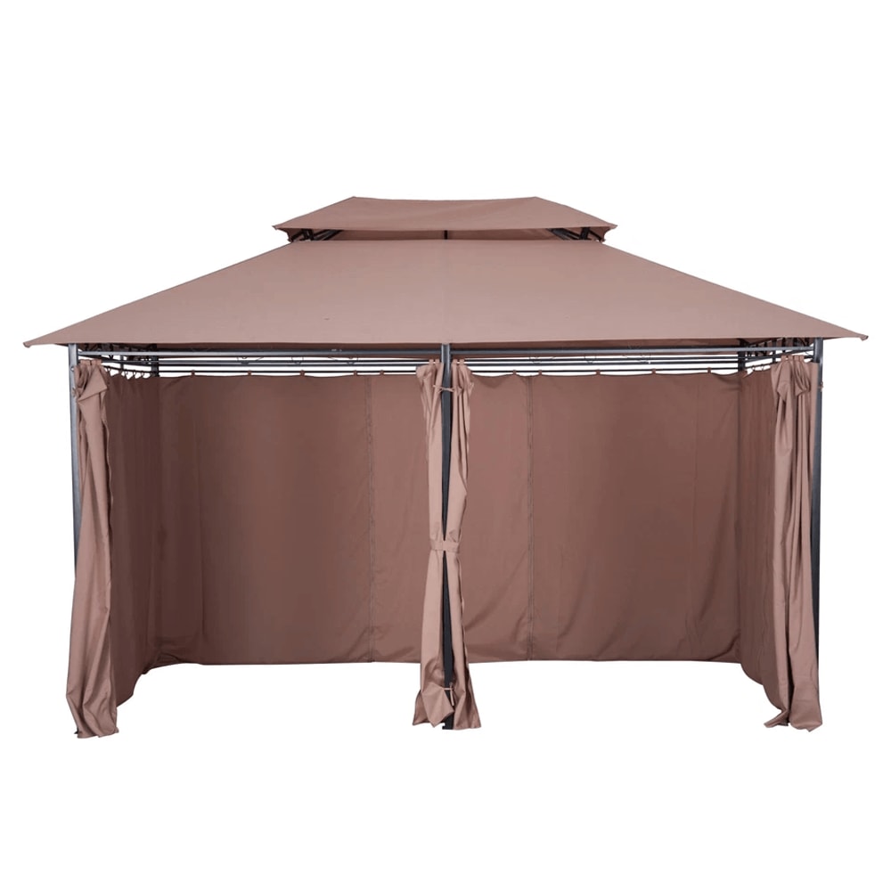 Outdoor 2Tier Vented Canopy Steel Gazebo BBQ Party Tent Shelter Shade Durable Patio Garden Pavilion 2