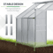 Walkin Garden Polycarbonate Greenhouse Kit With Adjustable Vent Clear HeavyDuty Outdoor Plant Grow 3