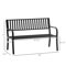 Heavy Duty Outdoor Bench Steel Patio Garden Furniture Park Chair For Backyard Deck Porch Seating 10