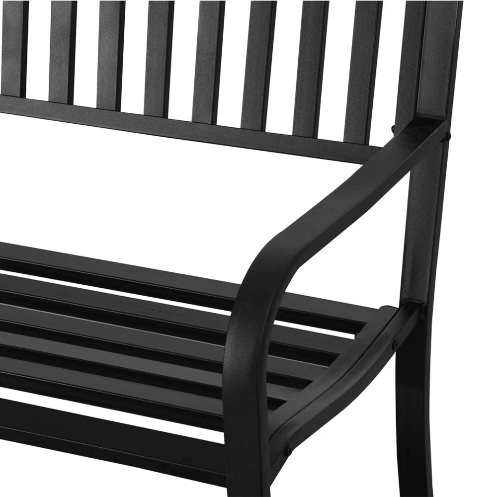 Heavy Duty Outdoor Bench Steel Patio Garden Furniture Park Chair For Backyard Deck  Porch Seating 7