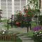 Heavy Duty Outdoor Bench Steel Patio Garden Furniture Park Chair For Backyard Deck Porch Seating 1
