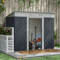 Metal Outdoor Storage Tool Garden Shed With Dual Air Vents For Backyard HeavyDuty WeatherResistant 0