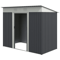 Metal Outdoor Storage Tool Garden Shed With Dual Air Vents For Backyard HeavyDuty WeatherResistant 6