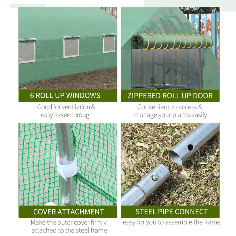 Large Portable Walkin Greenhouse Hot Green House For Plant Gardening Outdoor Garden Tent For AllSea 4