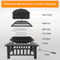 Outdoor Square Metal Firepit With Mesh Cover Patio Garden Stove 3