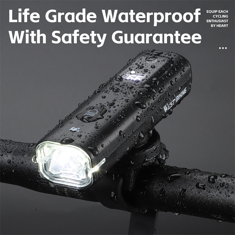 Bicycle Headlight, Intelligent Light Sensing Quick Release Bike Front Light & Portable Cycling Flashlight