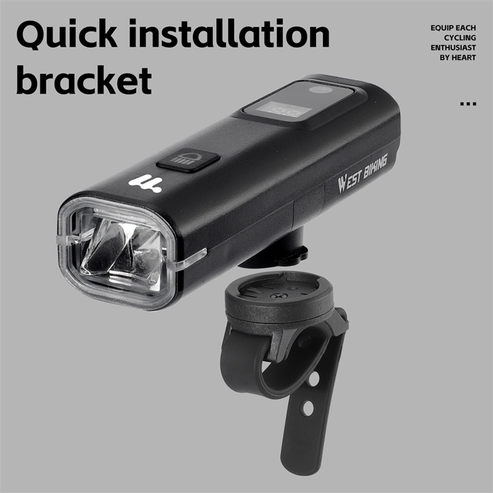 Bicycle Headlight, Intelligent Light Sensing Quick Release Bike Front Light & Portable Cycling Flashlight