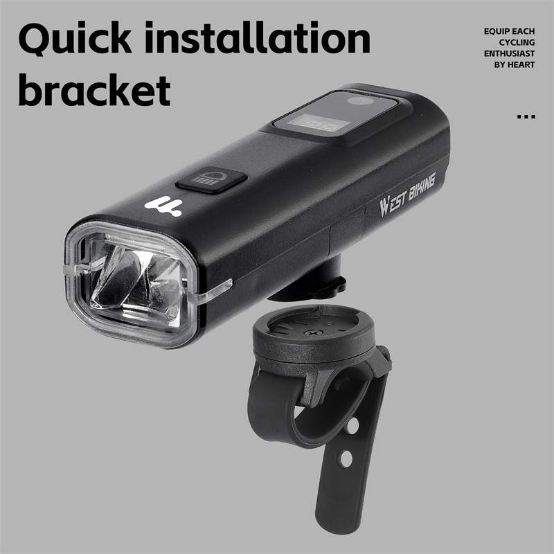Bicycle Headlight, Intelligent Light Sensing Quick Release Bike Front Light & Portable Cycling Flashlight