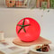 Tomato-Shaped Resin Table Lamp, 3 Changeable Atmosphere Lighting, Red Lovely Light Decor for Bedroom, Desk, or Home Gift