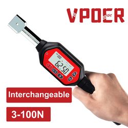 digital torque wrench, interchangeable ended head with buzzer, led & calibrated accuracy for automotive, industrial use