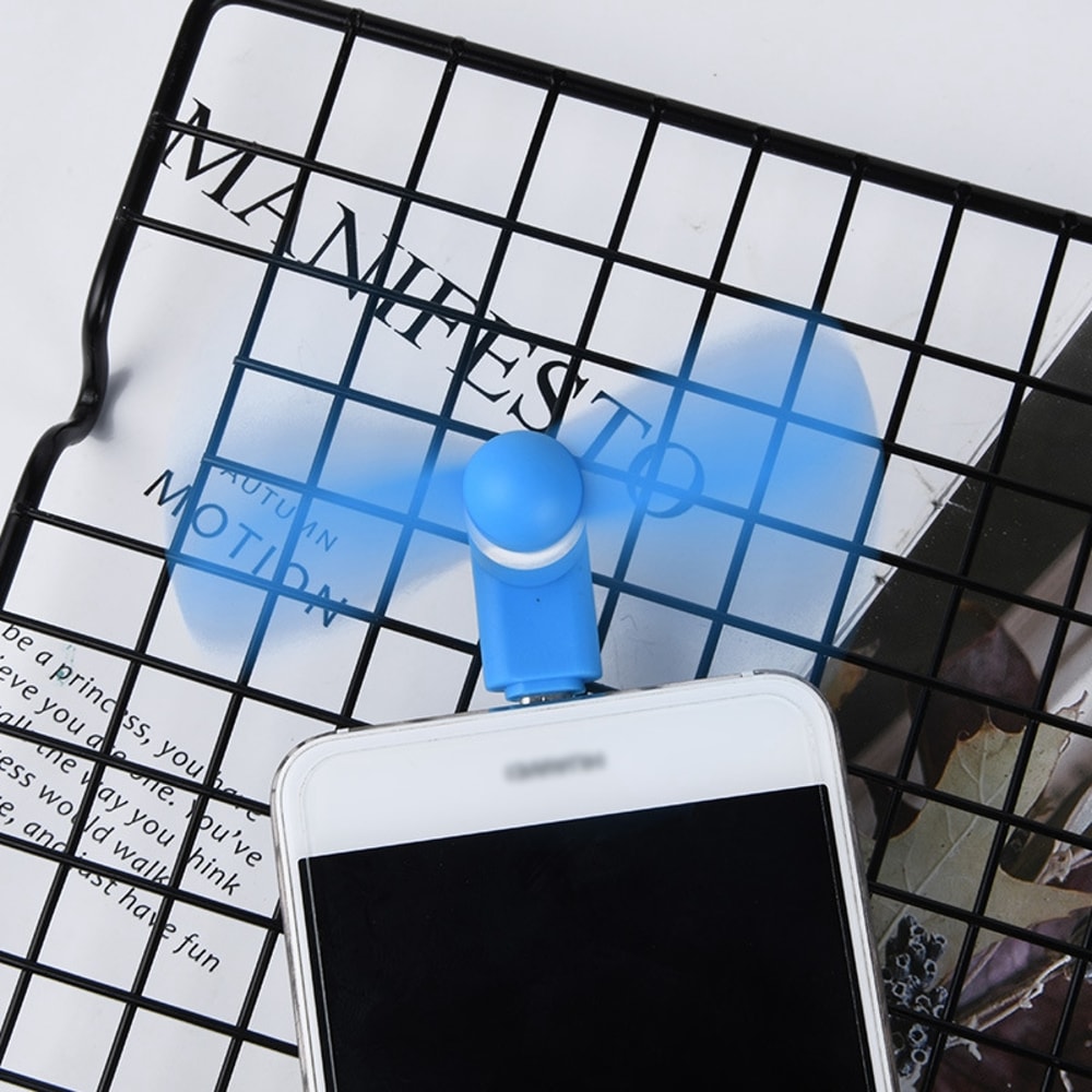 TypeC Creative Mini Portable Mobile Phone Fan Micro USB Cooling Fan Gadget For Charging Treasure Po 2