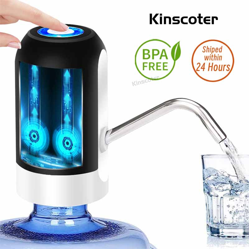 USB Rechargeable Portable Water Dispenser Pump, Mini Automatic Drinking Water Pump for 5 Gallon Bottles with BPA-Free