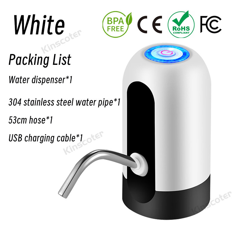 USB Rechargeable Portable Water Dispenser Pump, Mini Automatic Drinking Water Pump for 5 Gallon Bottles with BPA-Free