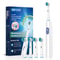 Rechargeable Electric Tooth Brush for Adults, Rotary Cleaning with 8 Brush Heads, 5 Modes, Long-Lasting Battery Power