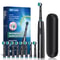 Rechargeable Electric Tooth Brush for Adults, Rotary Cleaning with 8 Brush Heads, 5 Modes, Long-Lasting Battery Power