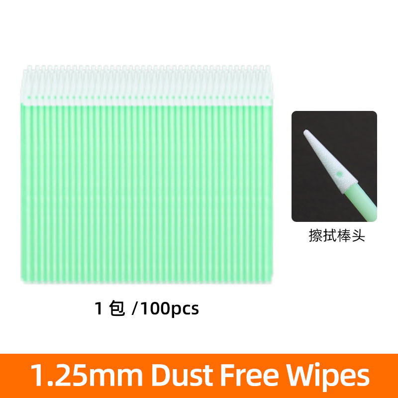 Fiber Optic Swabs 100PCS for LC/SC/FC/ST Connectors, FTTH Cleaning Sticks Rod Tool Kit