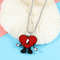 Bad Bunny Cosplay Necklace with Red Heart Pendant, Trendy Bad Rabbit Chain Jewelry Accessory, Cute Gift for Fans & Music