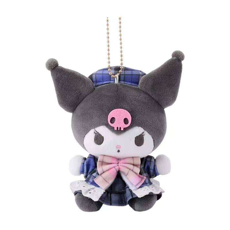 Kawaii Hello Kitty Kuromi Plush Keychain Sanrioed Cute Doll Pendant For Bags Kids Car Gifts Christ 7