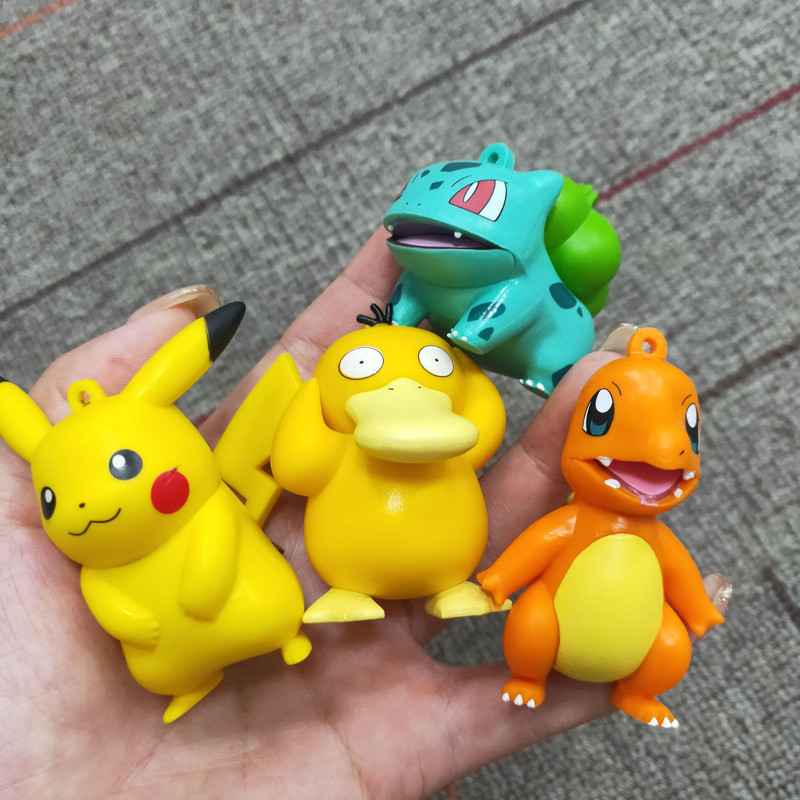 Pokemon Pikachu Anime Figures, Action Model Toys for Kids & Collectors, Bulbasaur, Squirtle, Psyduck, Jigglypuff