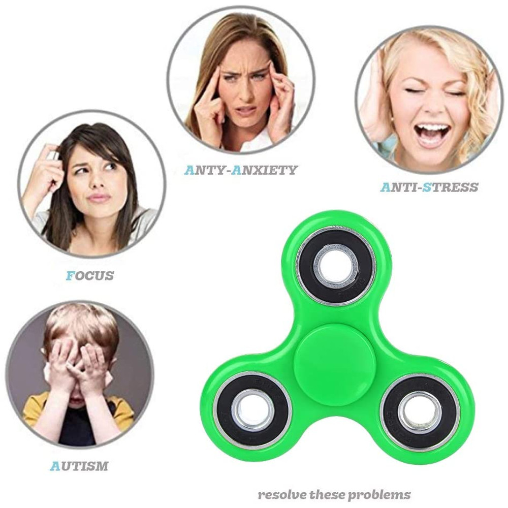 High Quality ABS Fidget Spinner EDC Toy for Autism ADHD, Anti-Stress Tri-Spinner for Adults & Kids, Focus Anxiety Relief