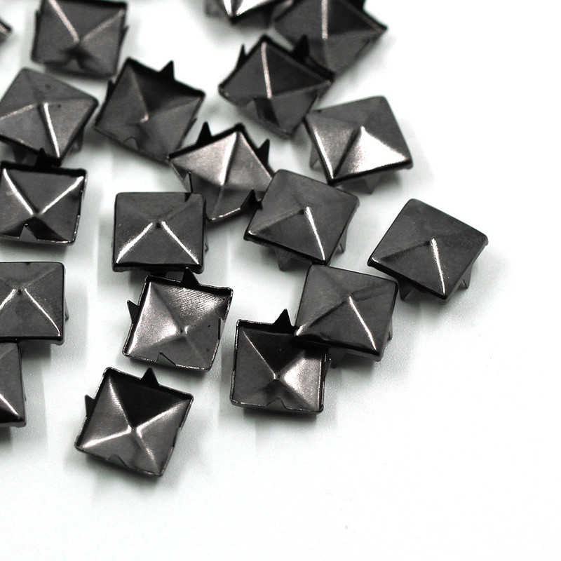 Metal Spikes Square Studs Rivets for Punk Rock Leather Craft, Clothes, Shoes & Bracelet DIY Projects, Four Claw Design