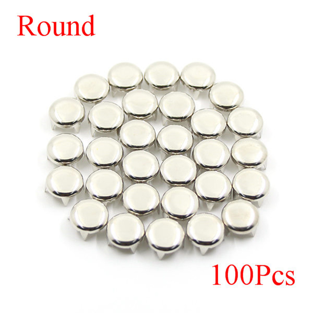 Metal Spikes Square Studs Rivets for Punk Rock Leather Craft, Clothes, Shoes & Bracelet DIY Projects, Four Claw Design