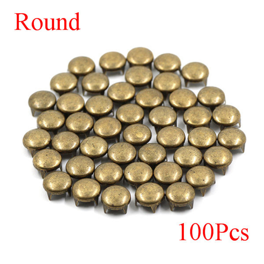 Metal Spikes Square Studs Rivets for Punk Rock Leather Craft, Clothes, Shoes & Bracelet DIY Projects, Four Claw Design