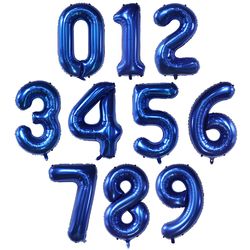 dark blue number foil balloon, giant helium party balloons for children birthday, baby shower & graduation decor