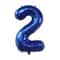 Dark Blue Number Foil Balloon, Giant Helium Party Balloons for Children Birthday, Baby Shower & Graduation Decor