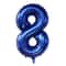 Dark Blue Number Foil Balloon, Giant Helium Party Balloons for Children Birthday, Baby Shower & Graduation Decor