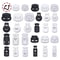 Plastic Cord Locks Stopper Buckles Toggles Ends, Shoelace Drawstring Clips for DIY Bag, Sportswear, Crafts, Black Frost