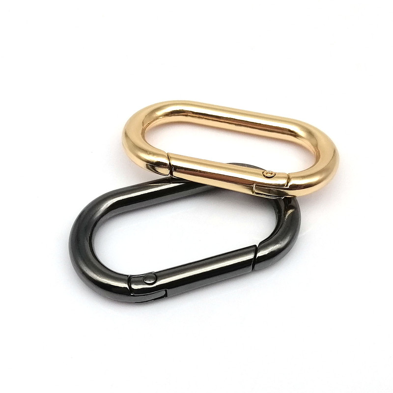 Openable Oval Spring Ring Buckle Clip for Leather Handbag Strap Keyring Pendant Key Chain Dog Collar Carabiner Connector