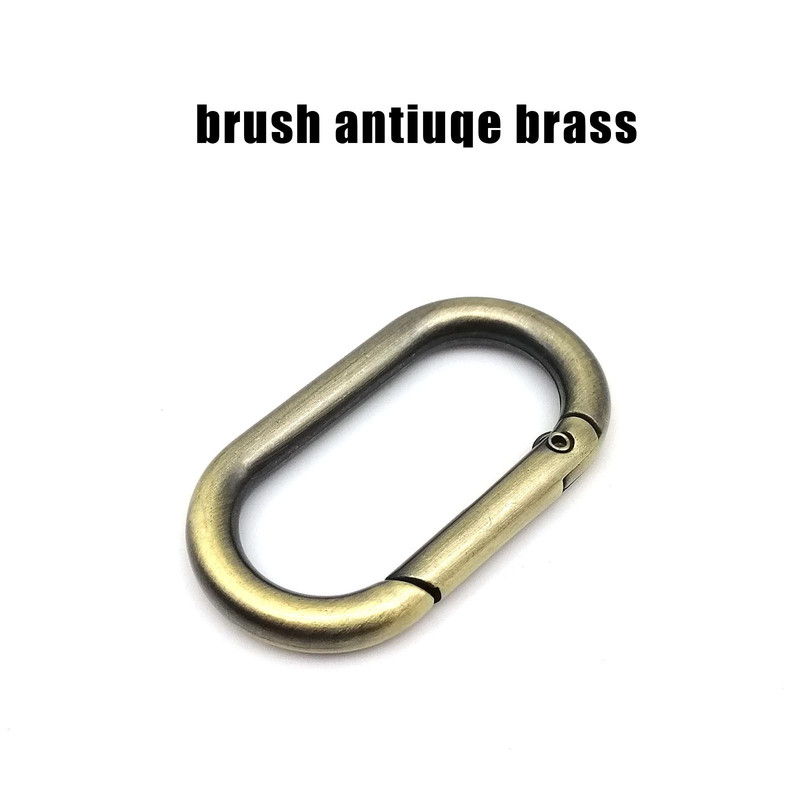 Openable Oval Spring Ring Buckle Clip for Leather Handbag Strap Keyring Pendant Key Chain Dog Collar Carabiner Connector