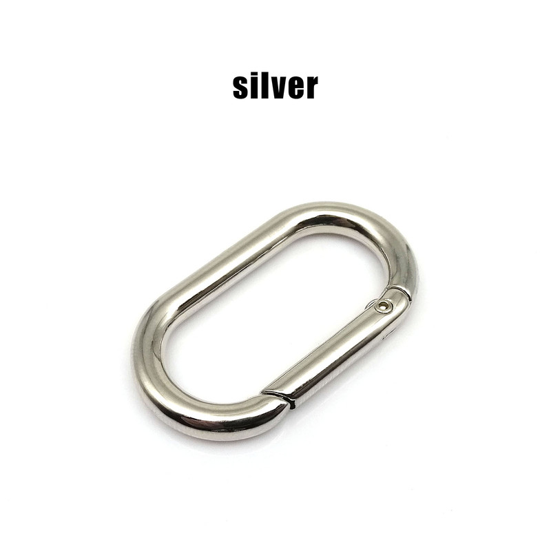 Openable Oval Spring Ring Buckle Clip for Leather Handbag Strap Keyring Pendant Key Chain Dog Collar Carabiner Connector