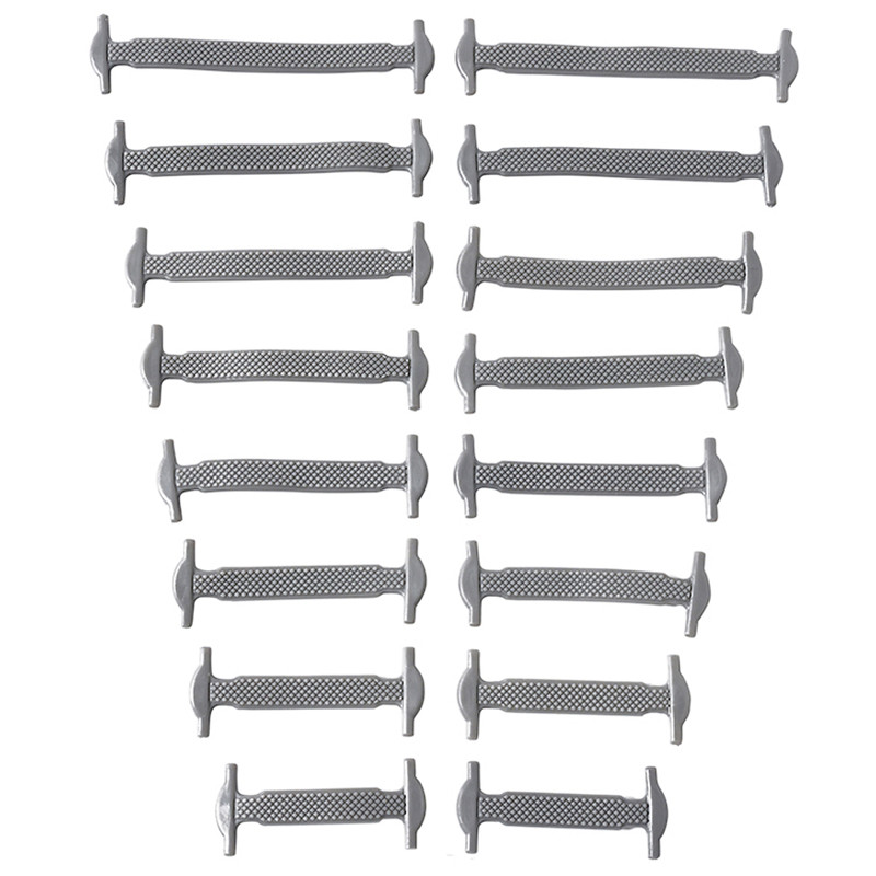 No Tie Shoelaces 16pcslot Silicone Elastic Laces Creative Rubber Lazy Shoelaces For Sneakers Sports 9