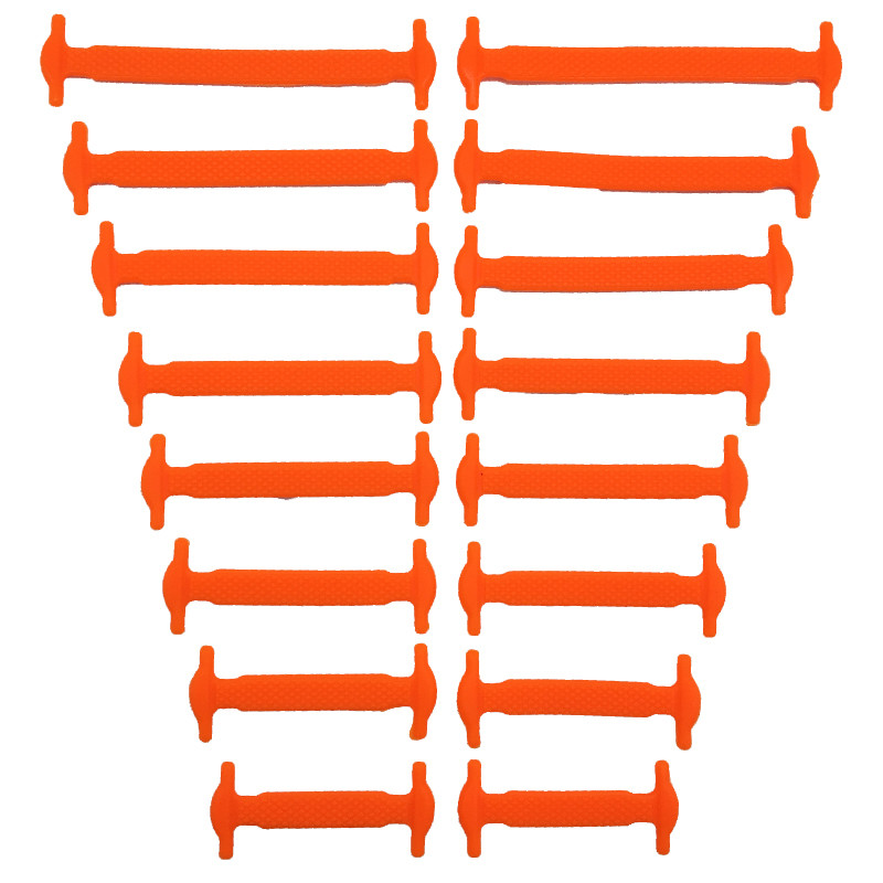 No Tie Shoelaces 16pcslot Silicone Elastic Laces Creative Rubber Lazy Shoelaces For Sneakers Sports 16
