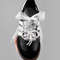 Wide Fancy Lace Shoelaces for Women Sneakers, Flat Decorative Shoe Laces for Casual Shoes, White & Black Footwear