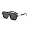 Retro Square Frame Sunglasses Unisex European American Double Beam Design Trendy Decorative Wear 1