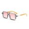 Retro Square Frame Sunglasses Unisex European American Double Beam Design Trendy Decorative Wear 7