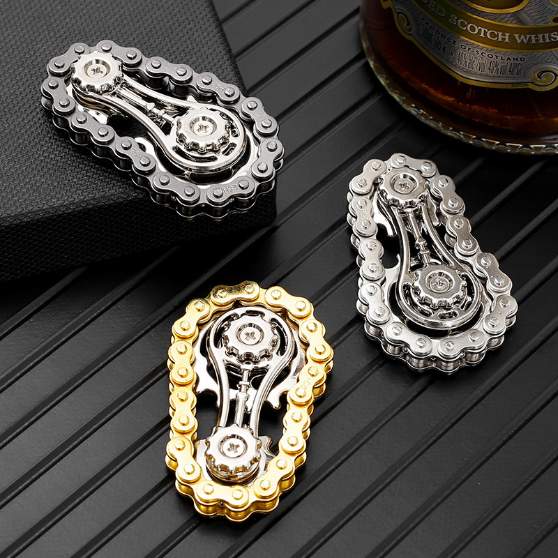 Sprockets Flywheel Fidget Spinner,Metal Bike Chains Design,EDC Spinner for Adults & Kids,Anti Stress Anxiety Relief toy