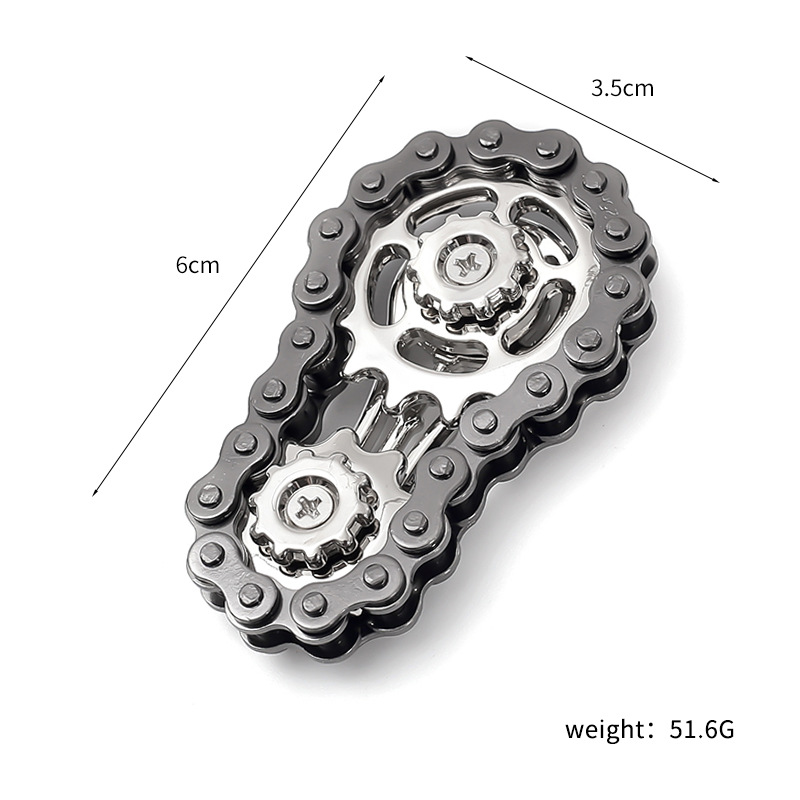 Sprockets Flywheel Fidget Spinner,Metal Bike Chains Design,EDC Spinner for Adults & Kids,Anti Stress Anxiety Relief toy