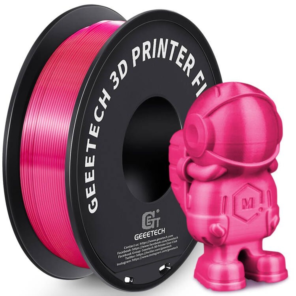 Geeetech 3D Printer Filament PLA Spool, Tangle-Free, Pure Plastic, Vacuum Packed 3D Printing Material for Smooth Layer
