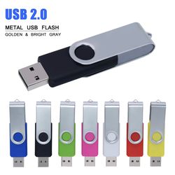 portable usb flash drive metal swivel jump drive memory stick 2.0 pendrive cle usb for laptop car office use