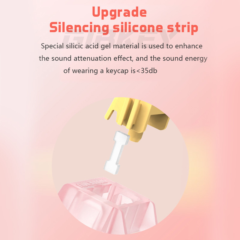 Silent Peach V3 Switch Pre-Lubed, Mute Lemon V3 Linear Tactile Switches for Mechanical Keyboard, 5-Pin Hot Swap Compatib