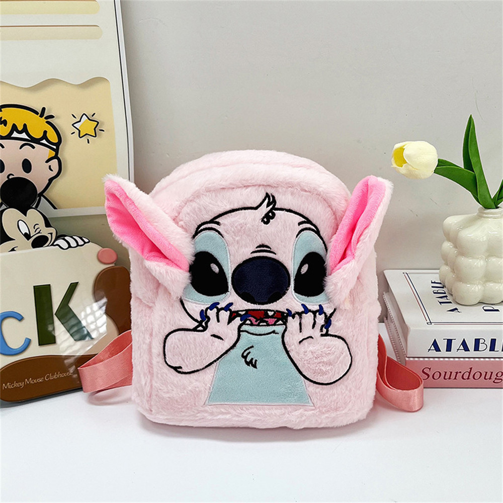Disney Stitch Plush Backpack, Cartoon Backpack Fashion with Large Capacity, Fun Gift for Boys & Girls