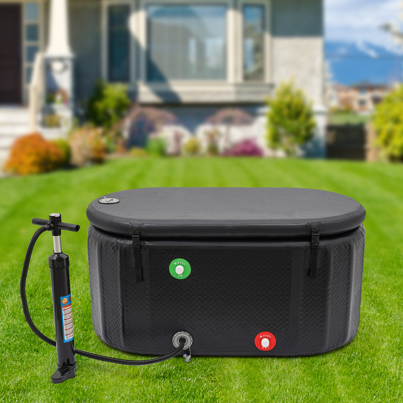 Inflatable Ice Bathtub  275L7265GAL Cold Water Therapy Tub For Athletes Portable PVC Bath Bucket W  1