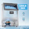Commercial Ice Maker Machine Large Storage Bin, Auto Self-Cleaning, Perfect for Home, Bar & Business