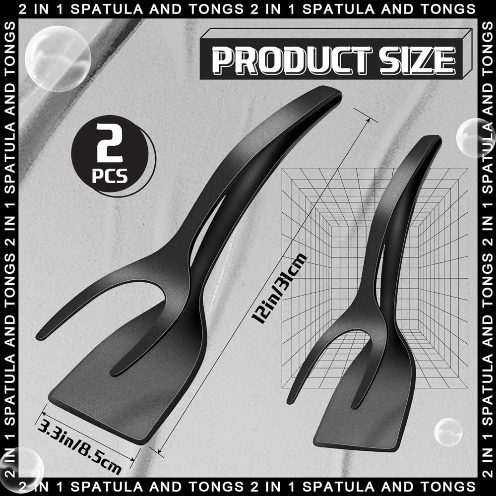 Non Stick Grip Flip Spatula Clamp Egg Pancake Tool Fish Omelette French Toast Cooking Turner For Ho 1